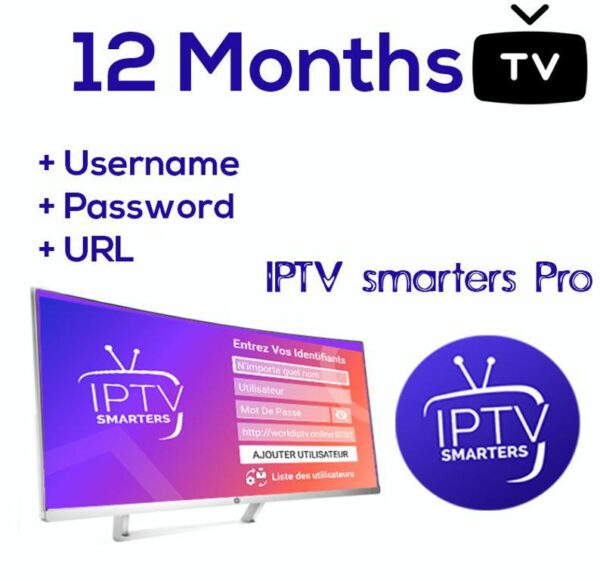 12Months Subscription IPTV World Channels Iptv Smarter +8000 Channels